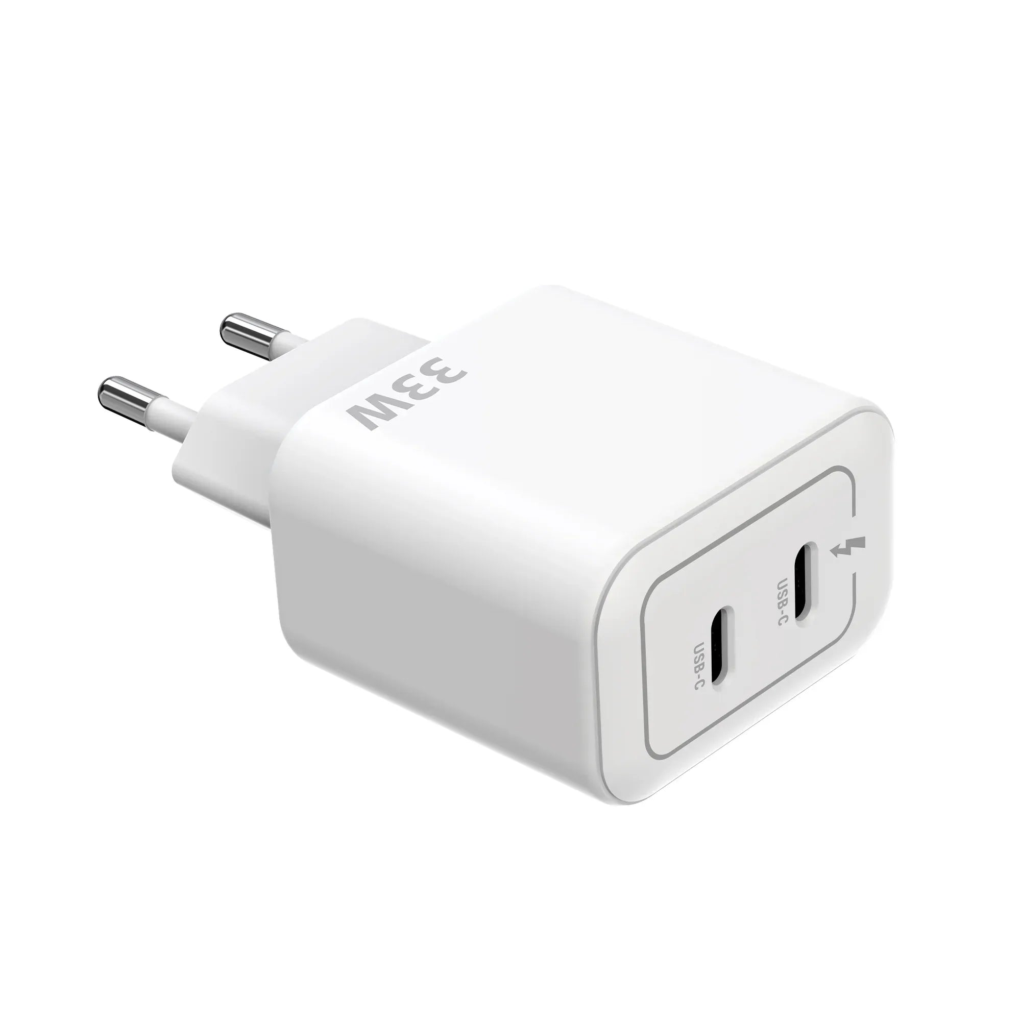 Rixus - Adaptador de corriente GaN doble USB-C 33W – Carga rápida (RXHC33D) - ZONA PHONE