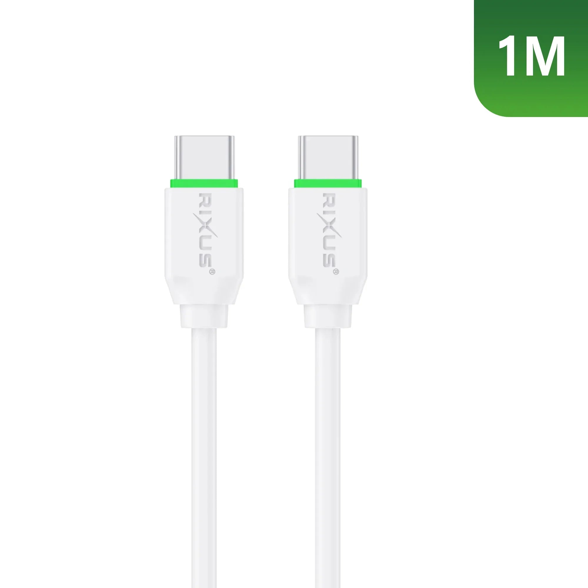 Rixus - Cable USB-C a USB-C – Carga rápida (RXUC18C) - ZONA PHONE