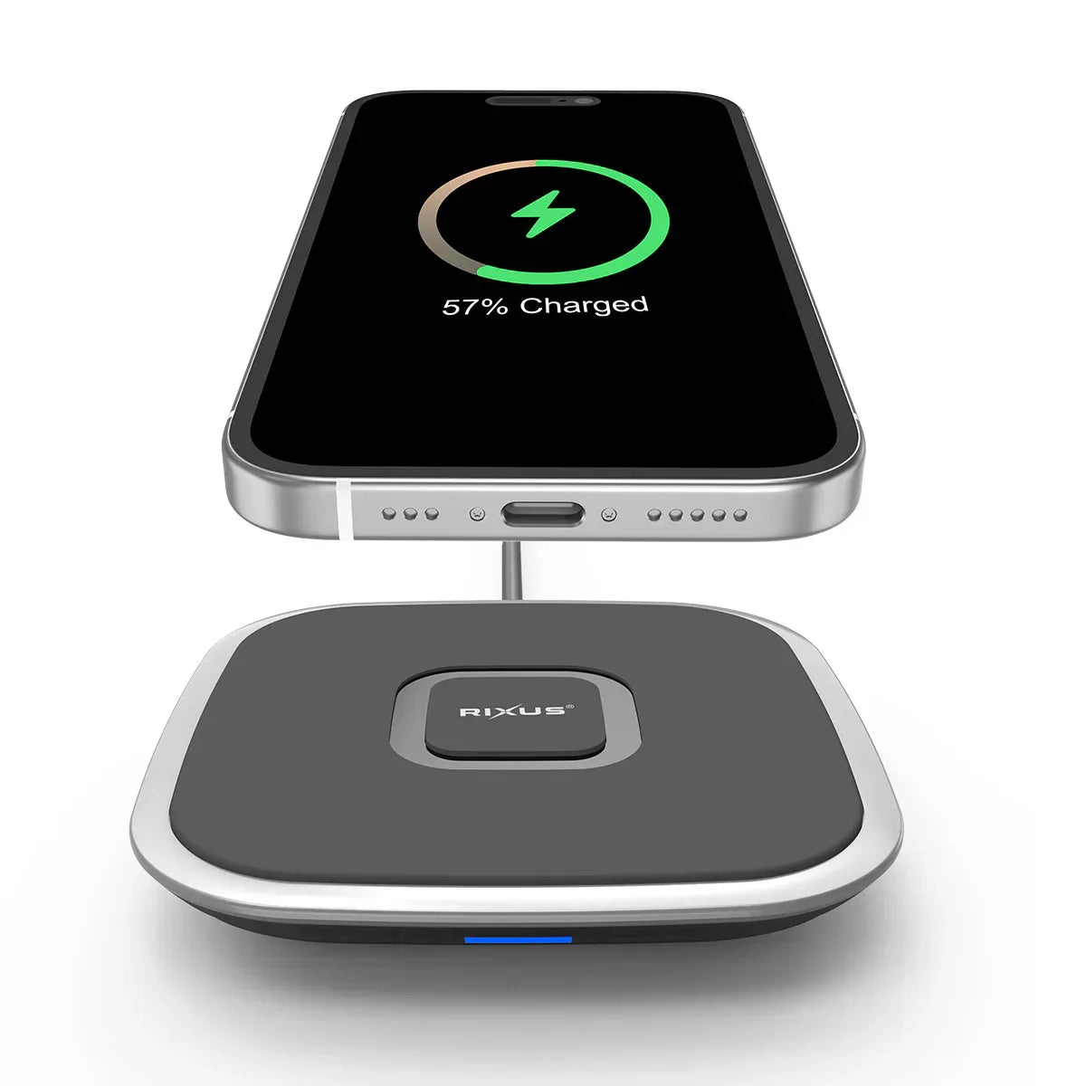 Rixus - Base de carga inalámbrica Otto 15W – Carga rápida (RXWC23) - ZONA PHONE