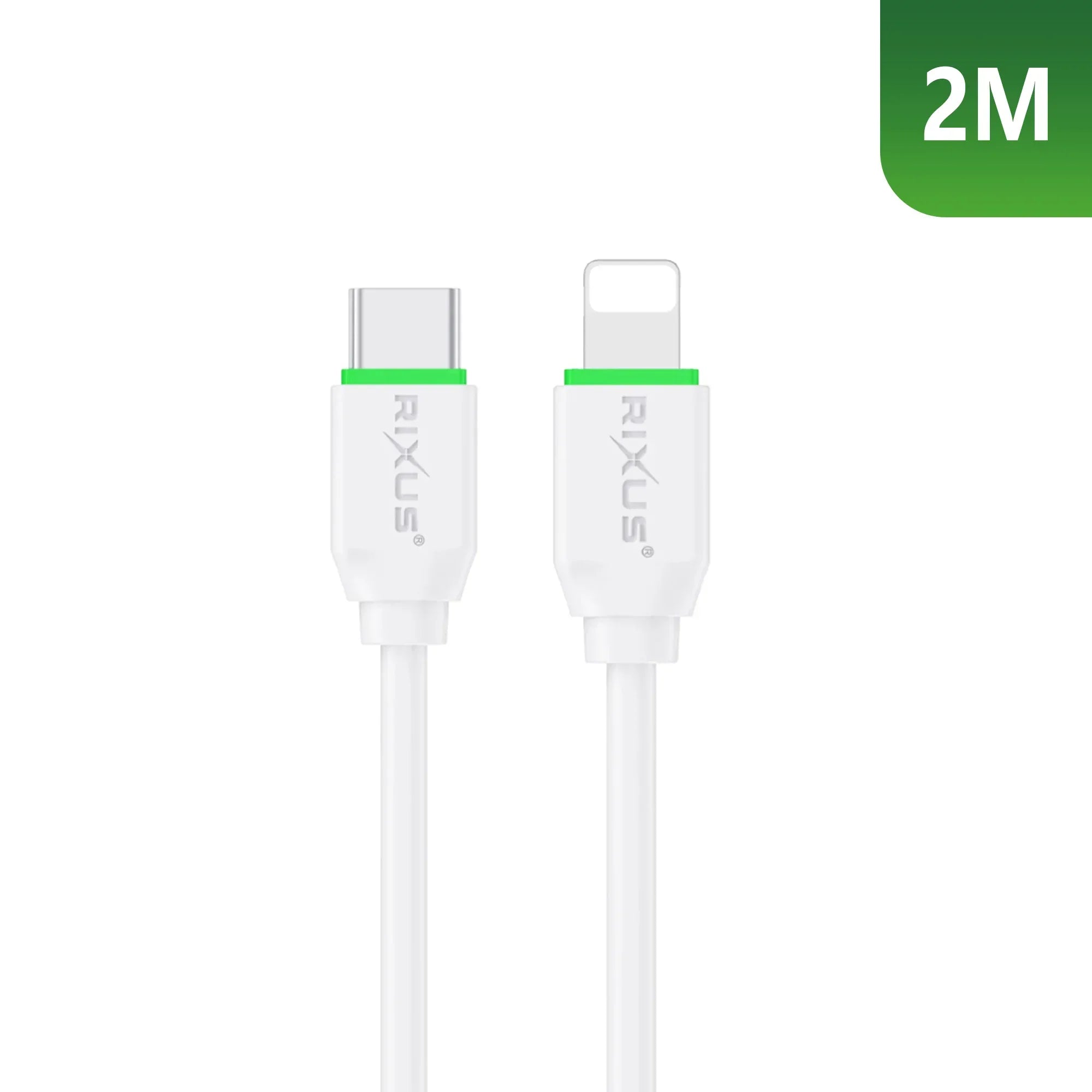 Rixus - Cable 2 m – Carga rápida y transferencia de datos (RX2023) - ZONA PHONE