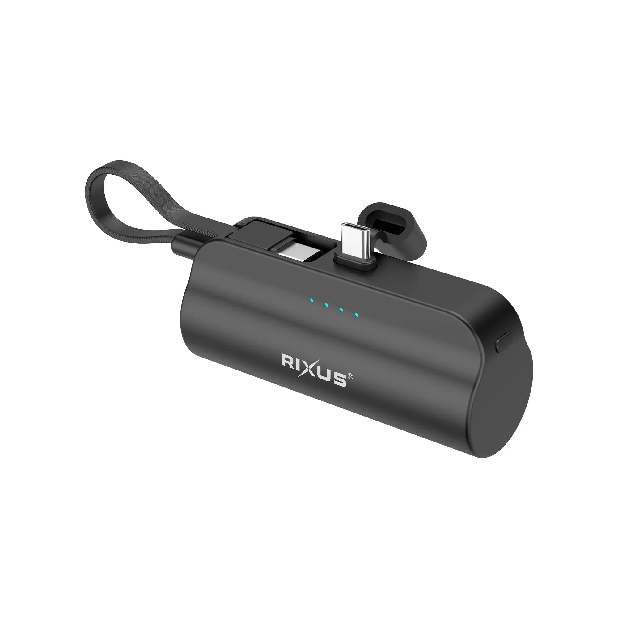 Rixus - Powerbank Mini Click-On USB-C 5.000 mAh – Carga portátil (RXPB98B) - ZONA PHONE